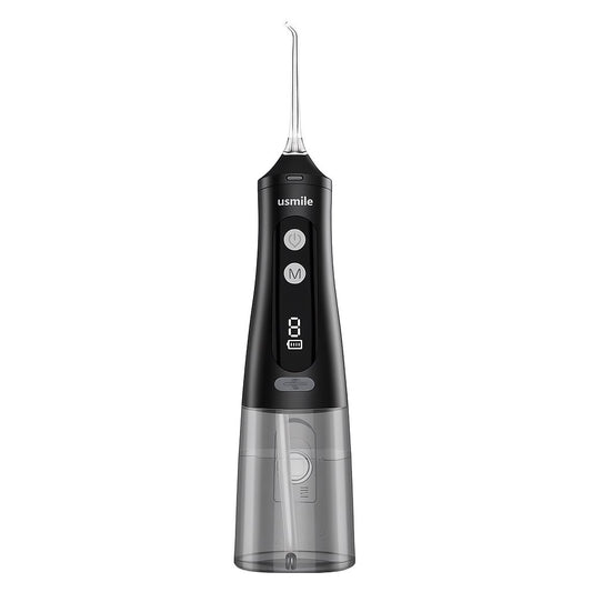 Usmile Water Dental Flosser Teeth Pick: Portable Cordless Oral Irrigator 350ML Rechargeable Travel Irrigation Cleaner IPX7 Waterproof Electric Flossing Machine for Teeth Cleaning